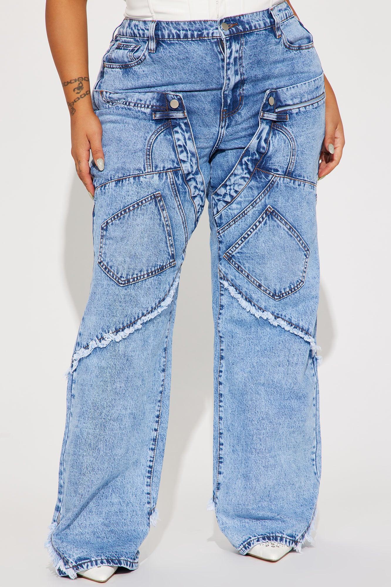 Taking A Chance Easy Waist Wide Leg Jeans - Light Wash Product Image