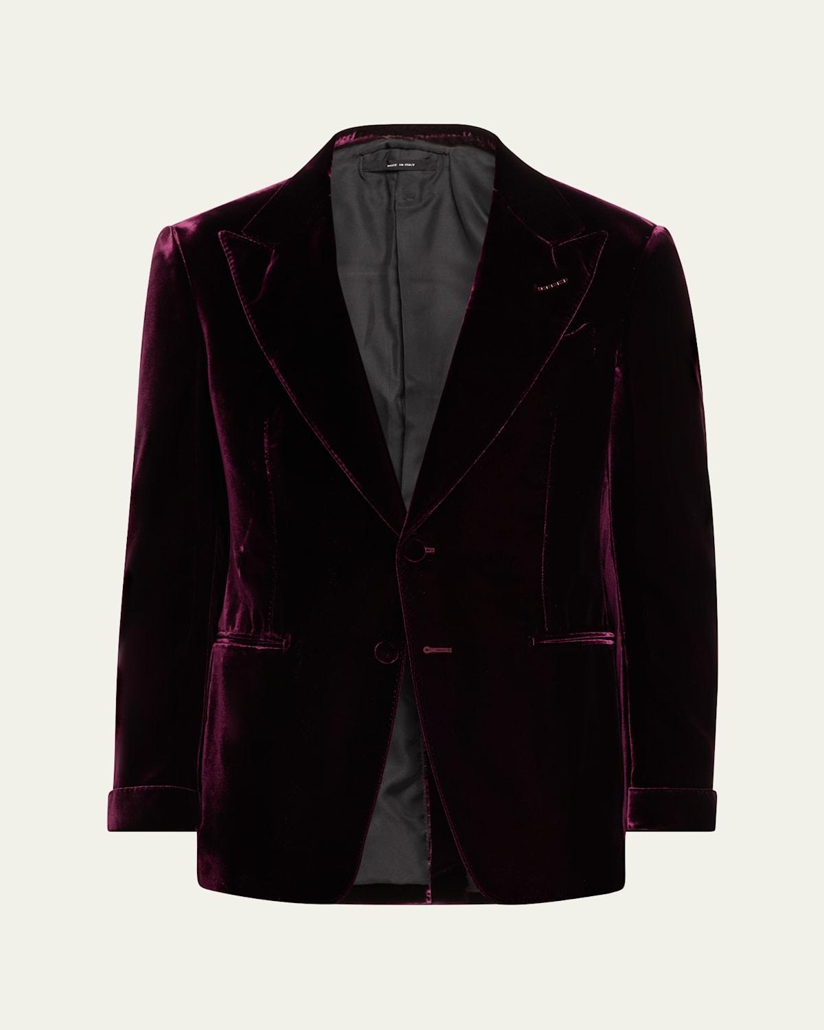 Mens Wool-Silk Velvet Cocktail Jacket Product Image