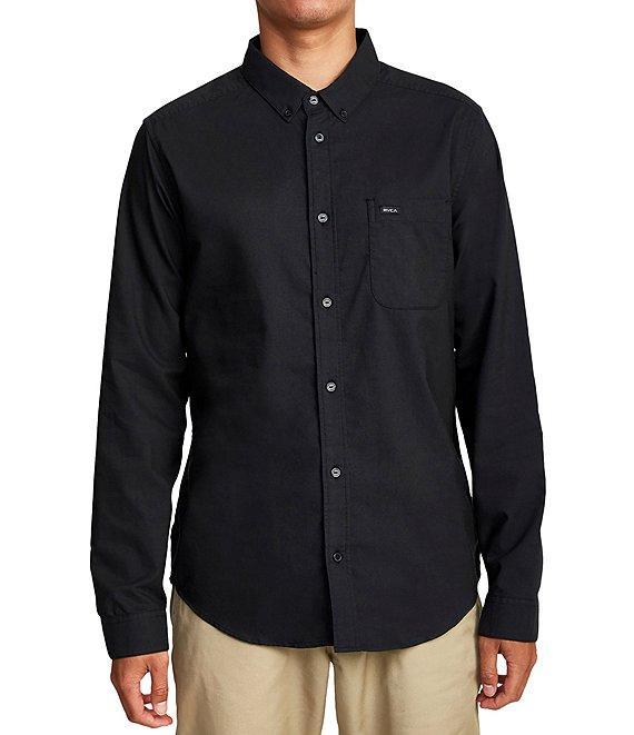 RVCA Long Sleeve That'll Do Stretch Solid Oxford Shirt Product Image