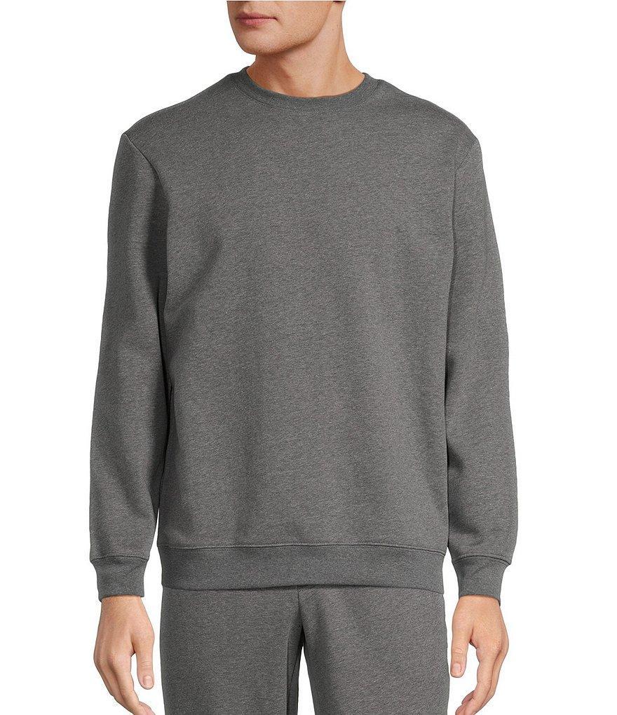 Roundtree & Yorke Performance Long Sleeve Solid Fleece Crewneck Pullover Product Image