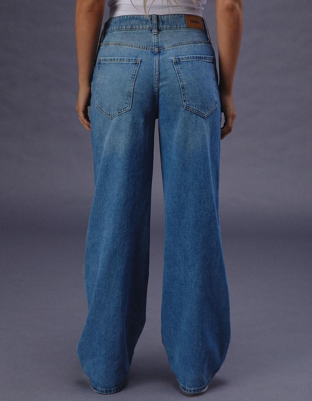 RSQ Womens High Rise Baggy Jeans - MEDIUM WASH Product Image