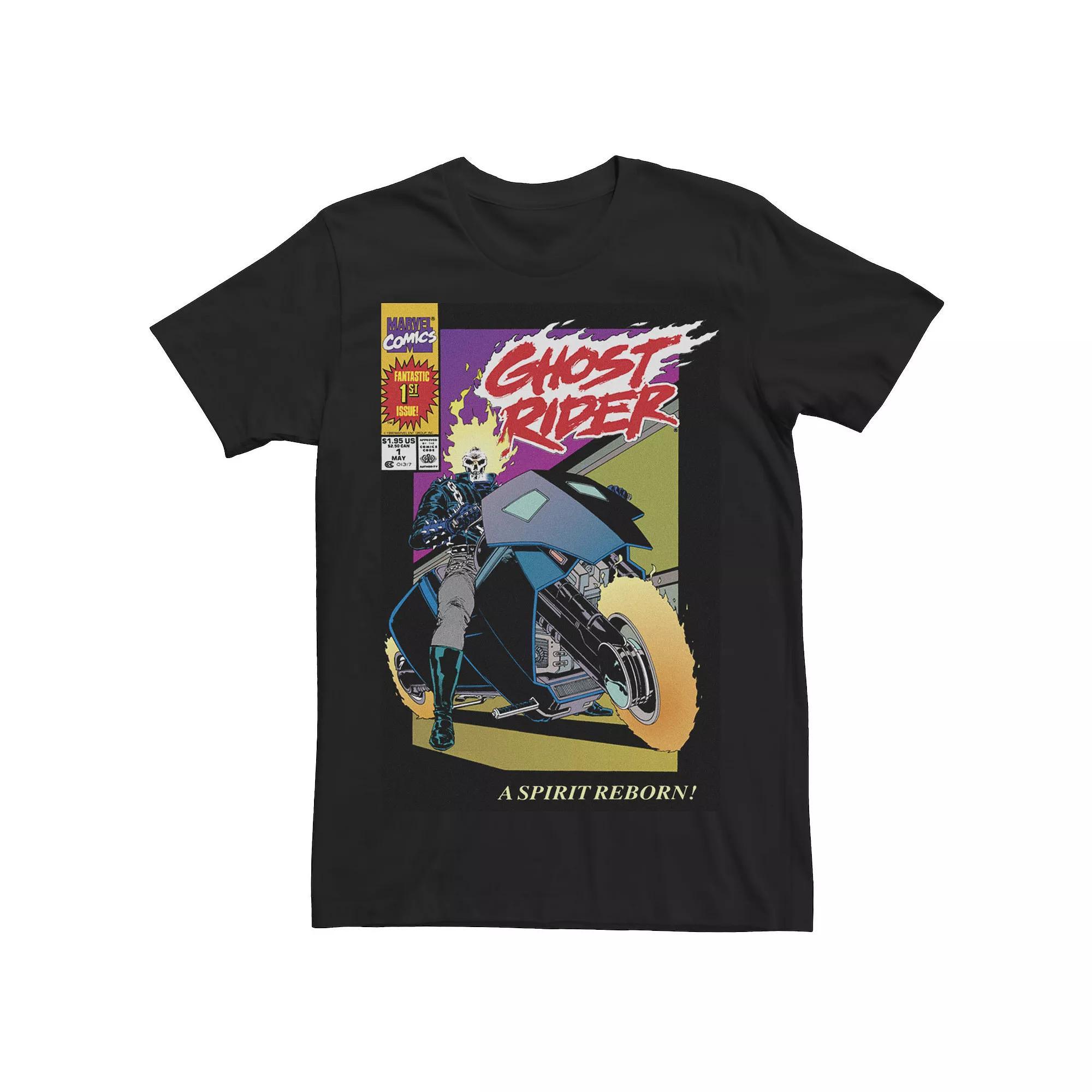 Men's Marvel Ghost Rider Number 1 Comic Cover Tee, Size: XXL, Black Product Image
