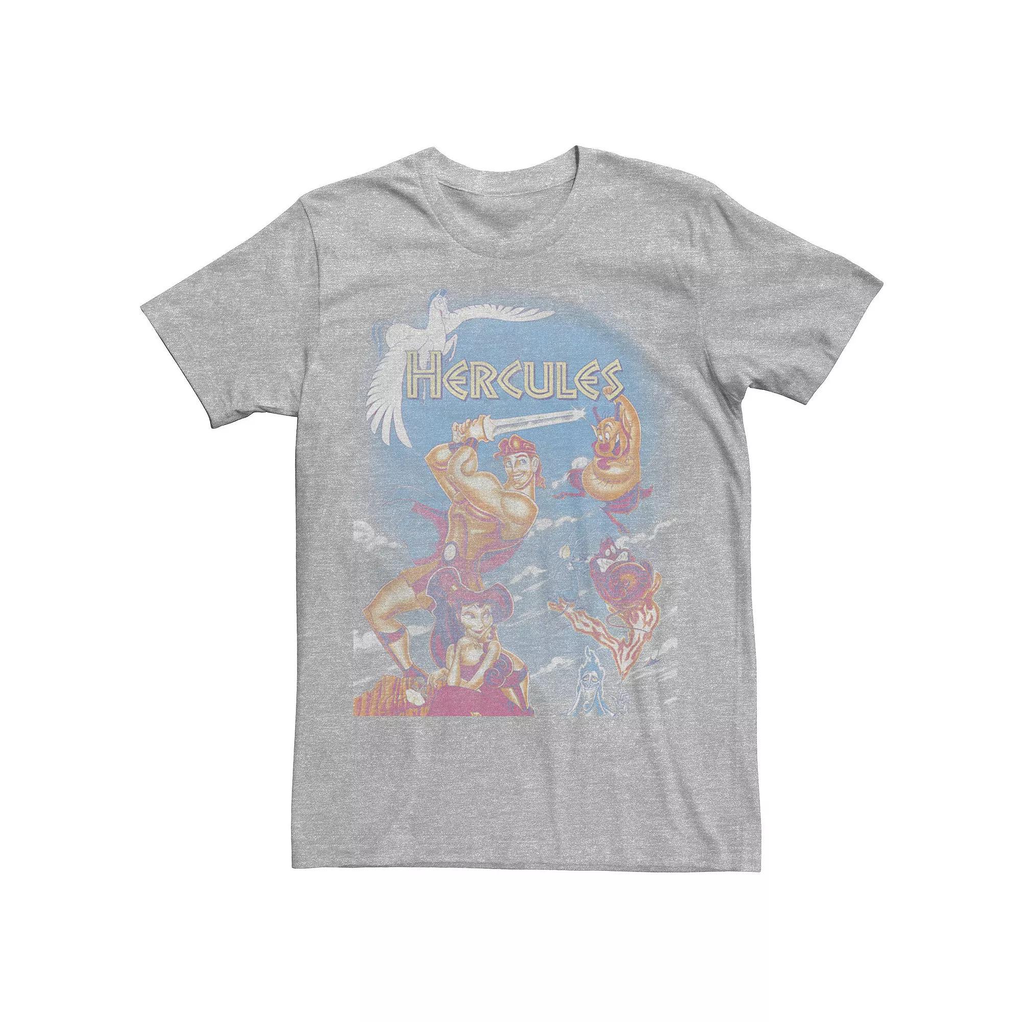 Disney's Hercules Men's Movie Poster DVD Cover Tee, Size: XL, Athletic Grey Product Image