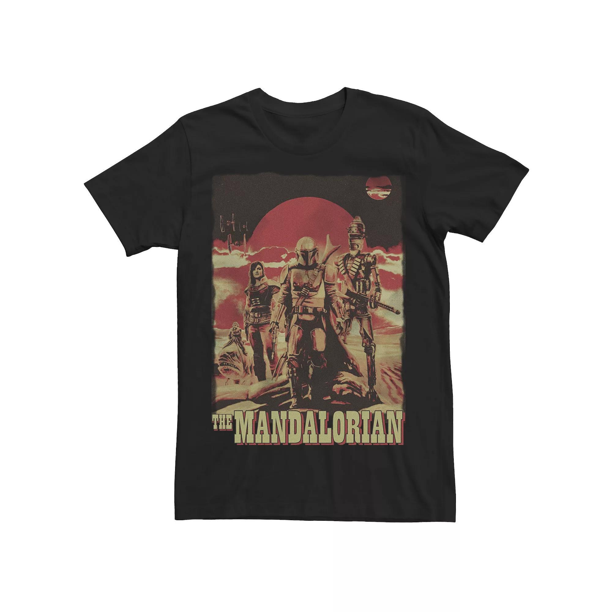 Men's Star Wars The Mandalorian Space Cowboy & Friends Graphic Tee, Size: Medium, Black Product Image