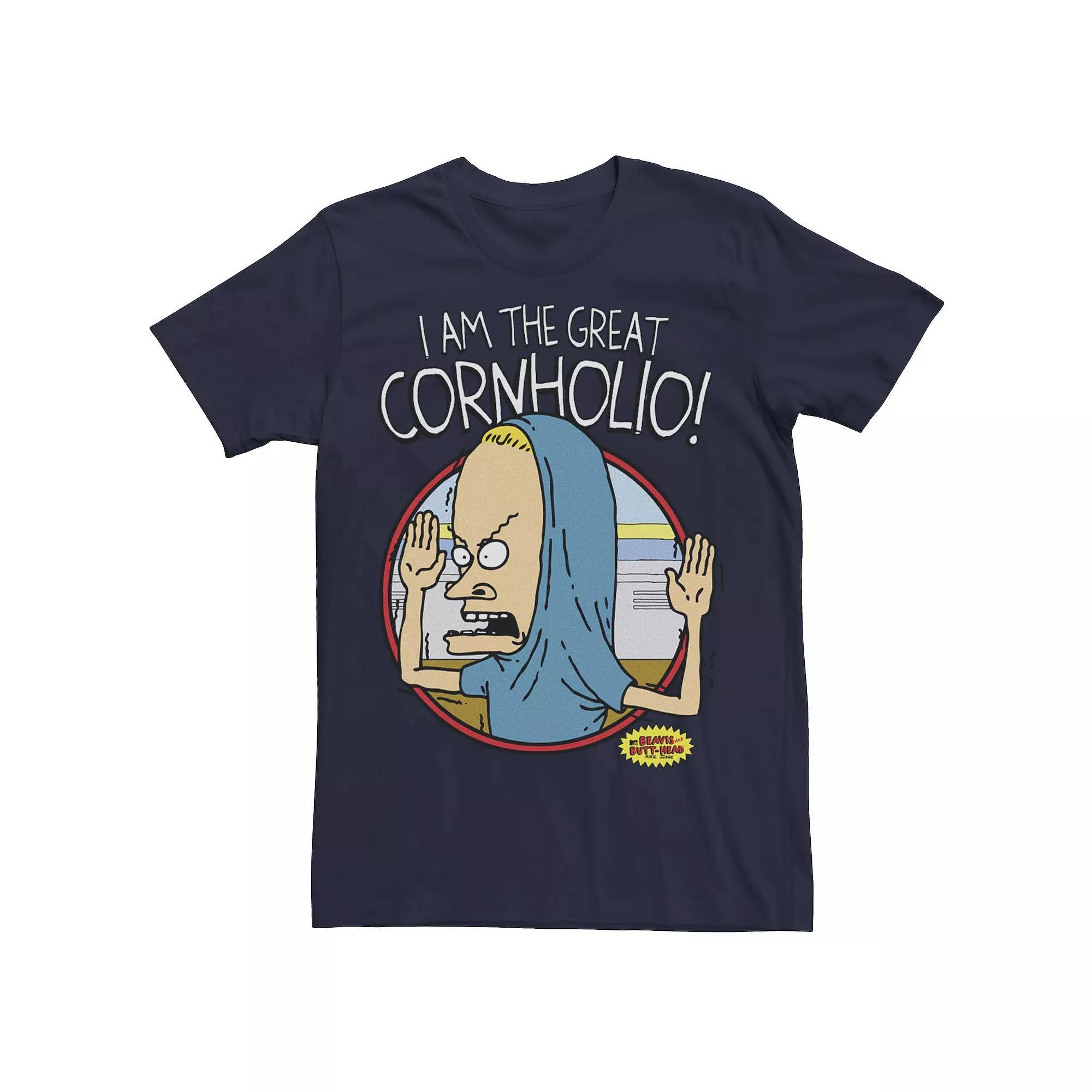 Men's Beavis & Butthead Great Cornholio Logo Tee, Size: Medium, Blue Product Image