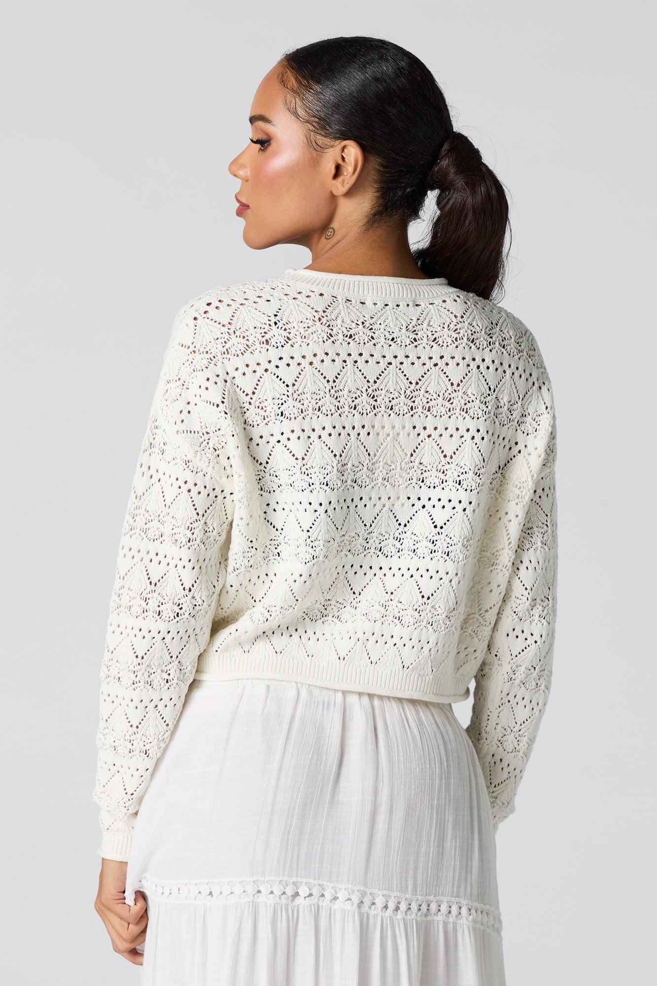 Pointelle Knit Sweater Female Product Image