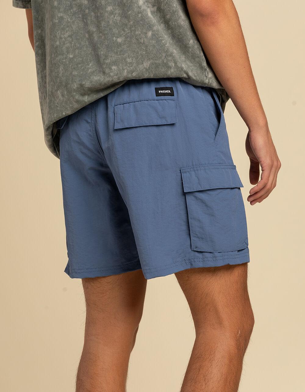 RSQ Mens Nylon Utility Shorts - BLUE Product Image