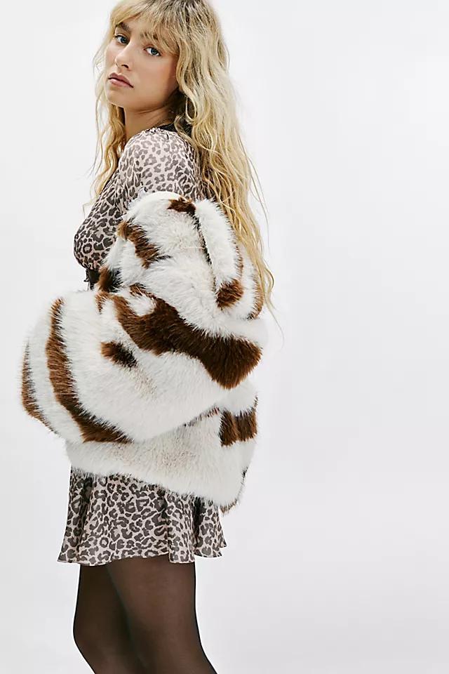Fiona Zebra Faux Fur Coat Product Image