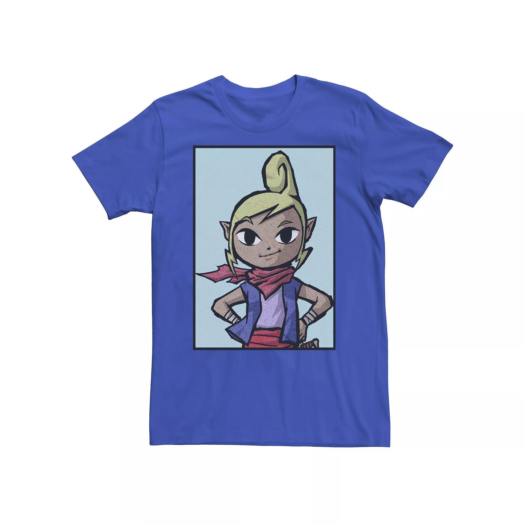 Men's Legend of Zelda Tetra Hands On Hips Blue Tee, Size: Small, Royal Product Image