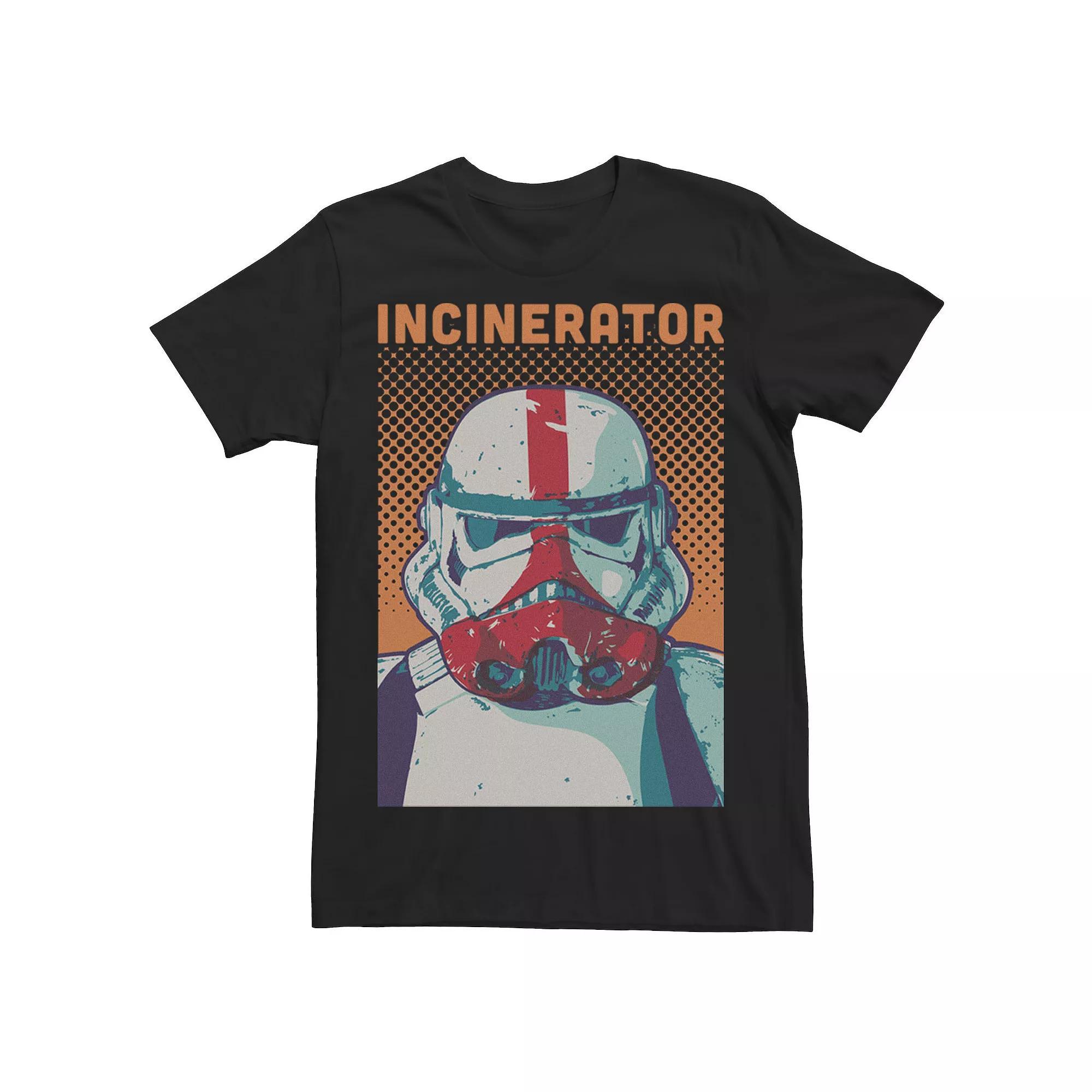 Men's Star Wars The Mandalorian Incinerator Trooper Comic Portrait Tee, Size: 3XL, Black Product Image