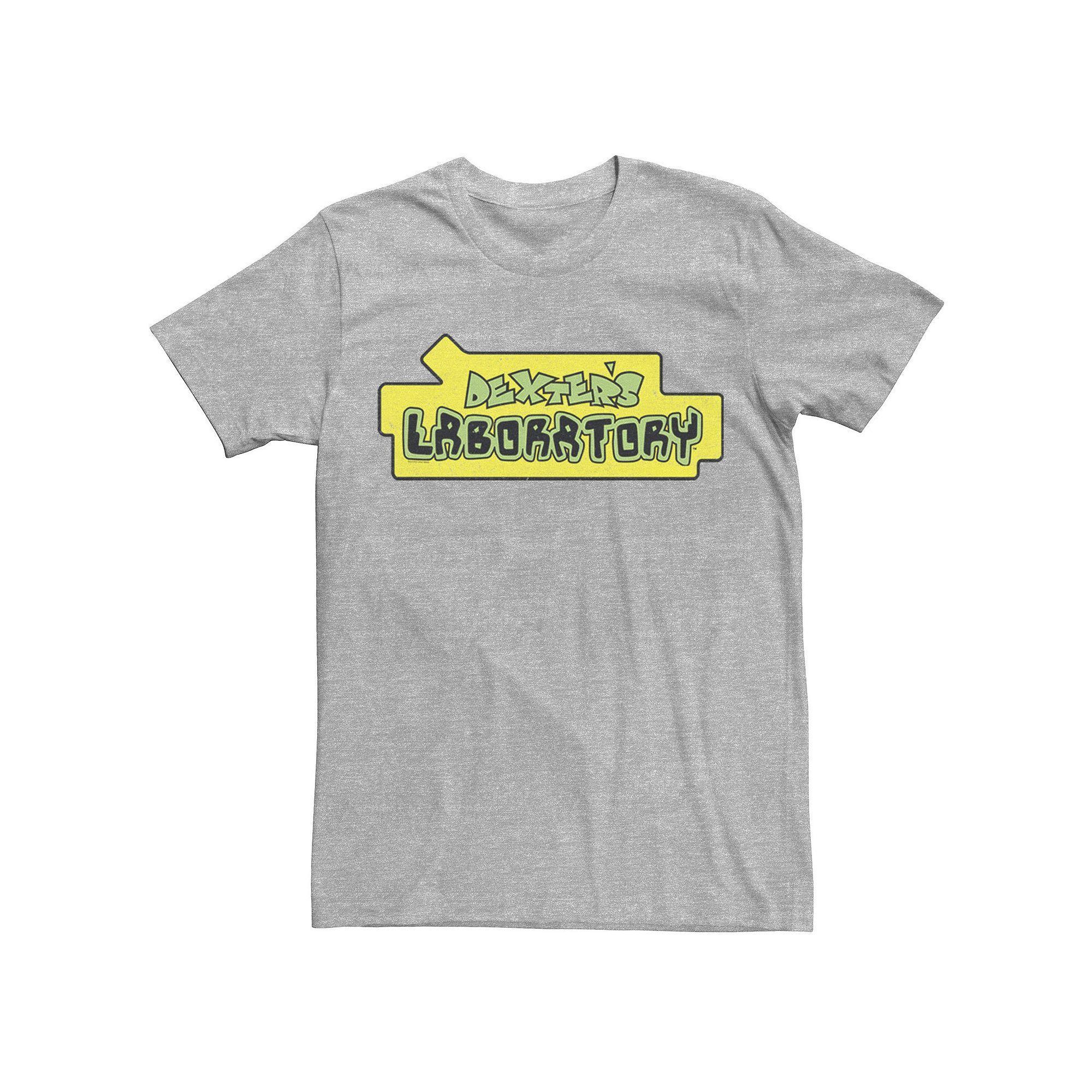 Men's Dexter's Laboratory Original Logo Tee, Size: Small, Athletic Grey Product Image