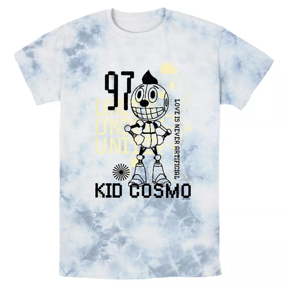 Men's The Electric State Kid Cosmo 97 Bombard Wash Graphic Tee, Size: Small, White Blue Product Image