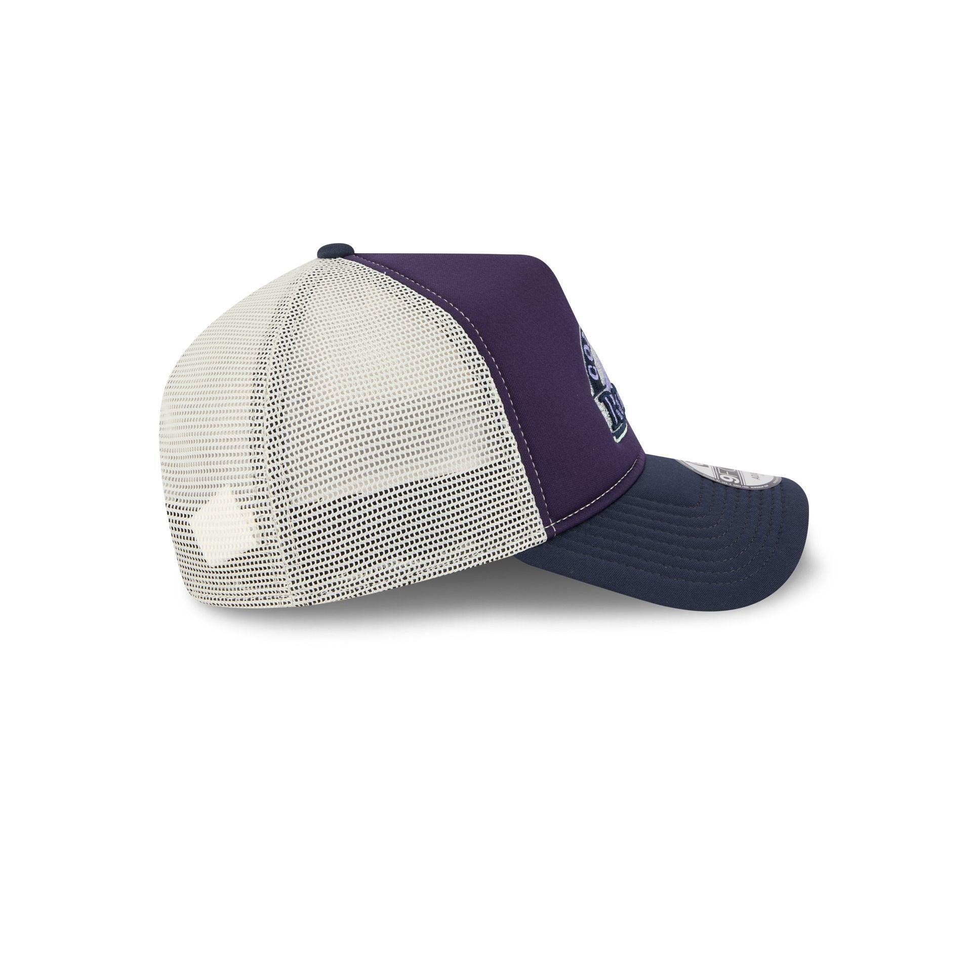 Colorado Rockies Navy Purple 9FORTY A-Frame Trucker Hat Male Product Image