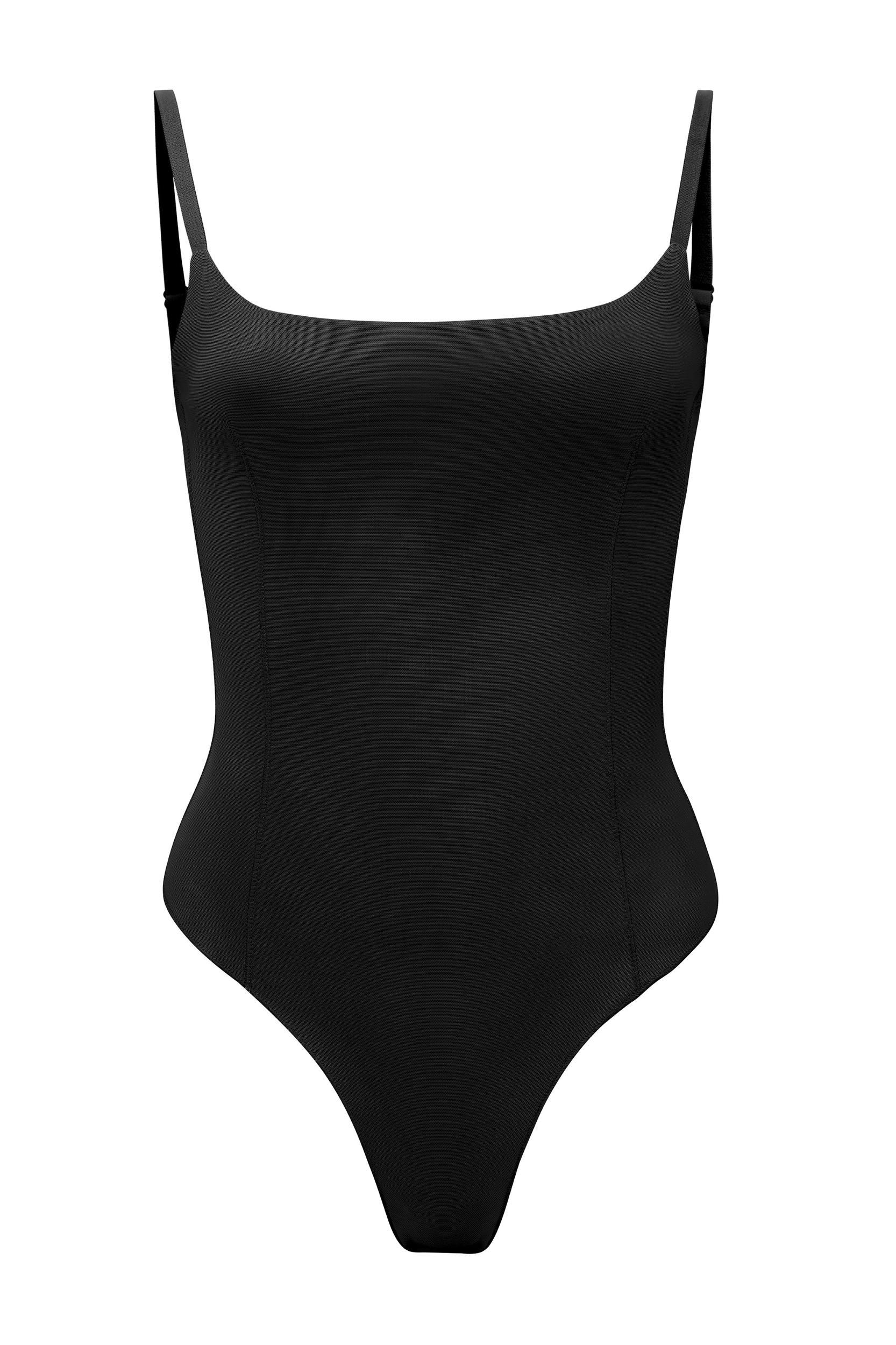 Soft Mesh Bodysuit in Black Product Image