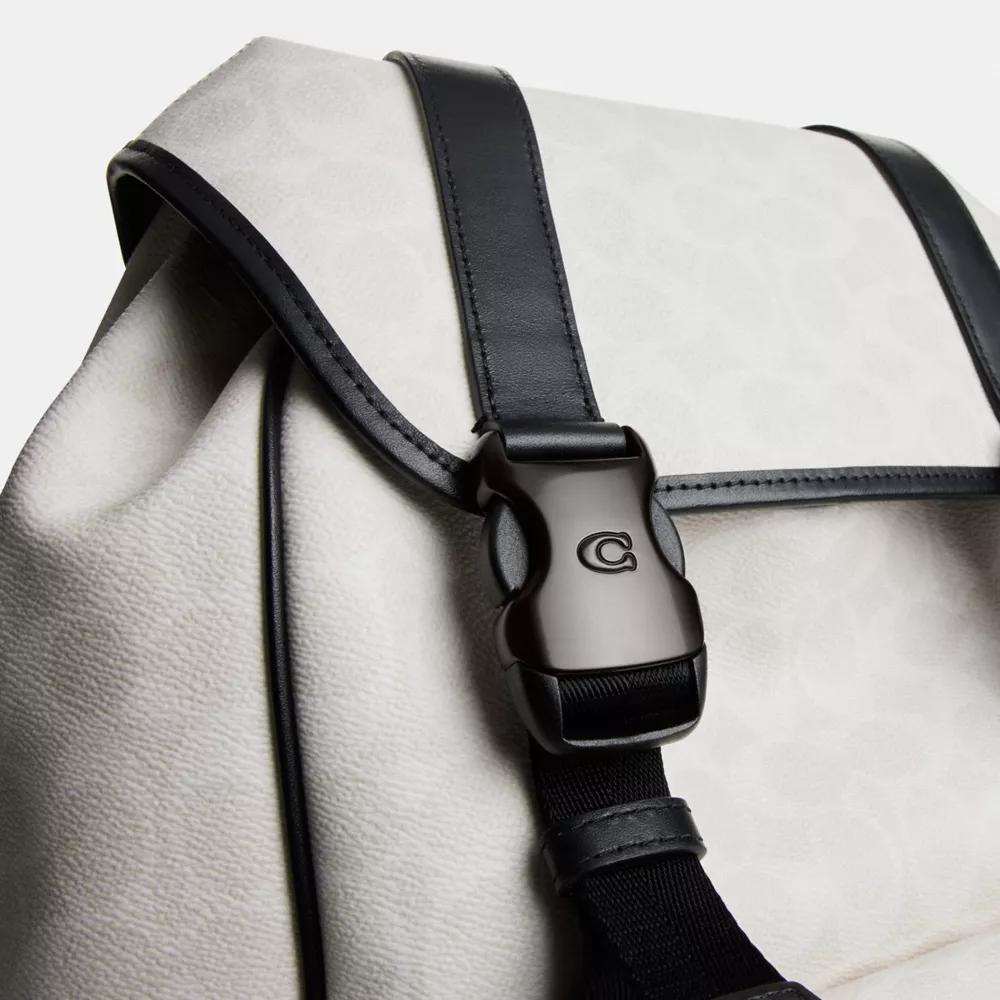 League Flap Backpack In Signature Canvas Product Image