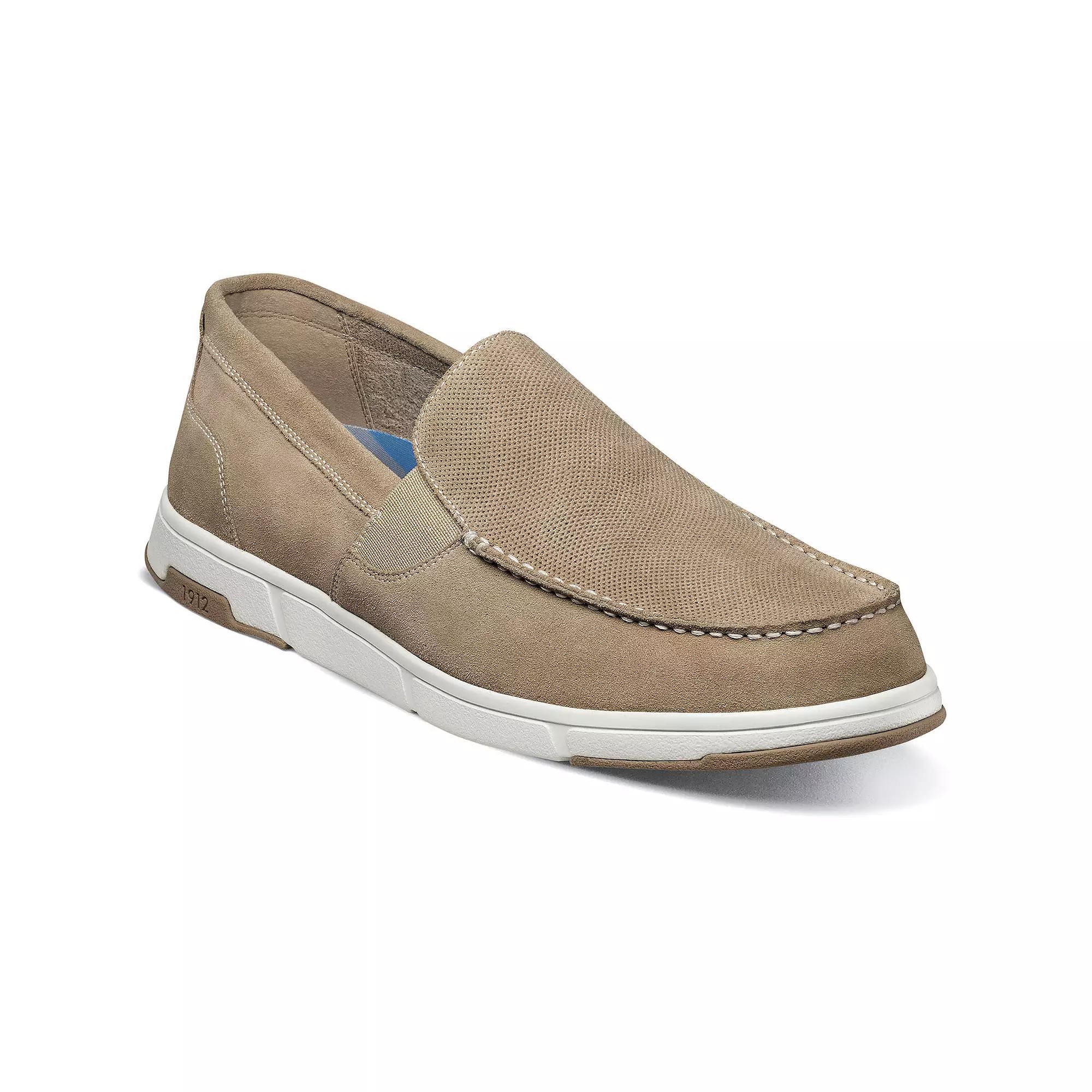 Nunn Bush® Luca Men's Suede Moc Toe Venetian Slip-On Shoes, Size: 8.5, Grey Product Image