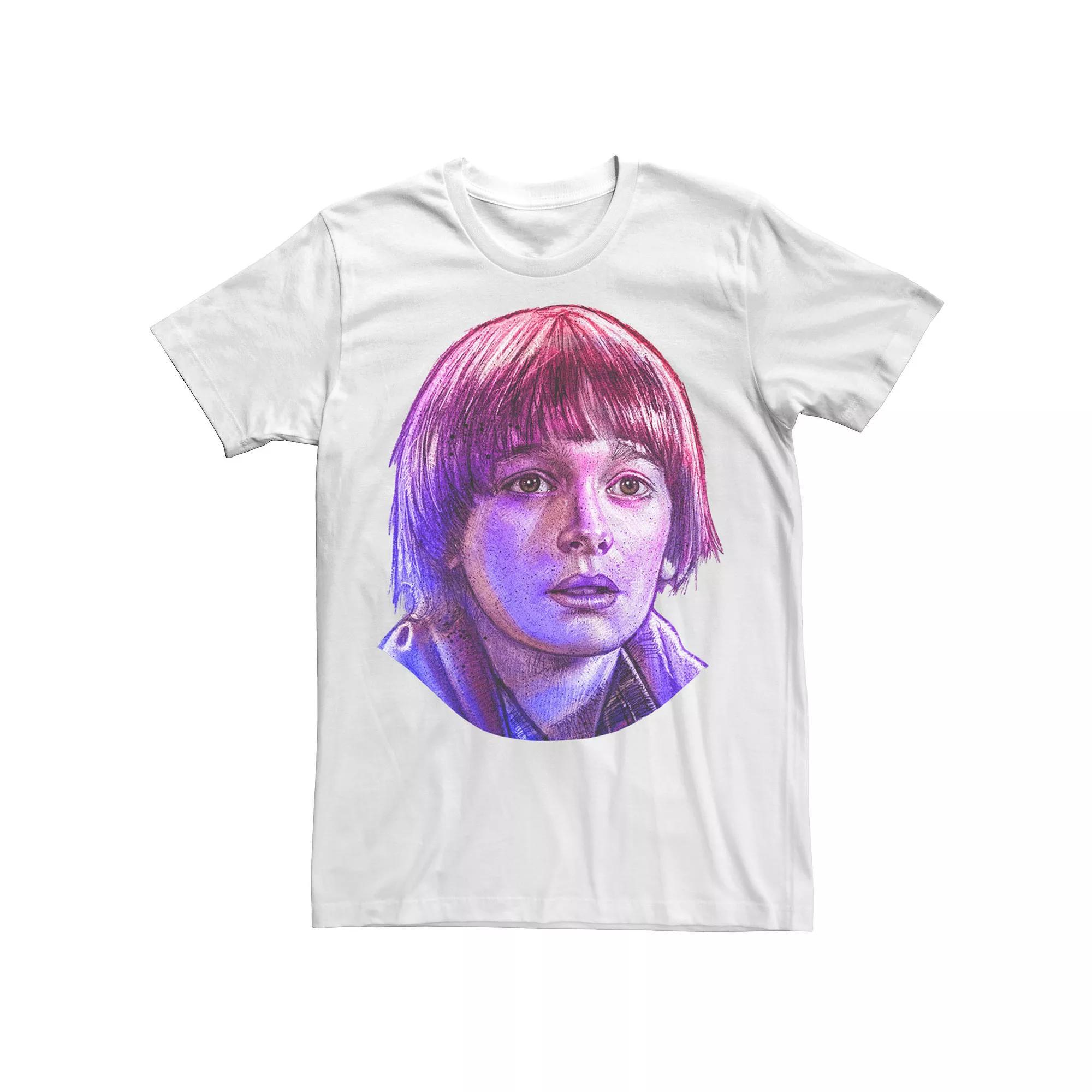 Men's Stranger Things Will Rose Tone Portrait Tee, Size: Small, White Product Image
