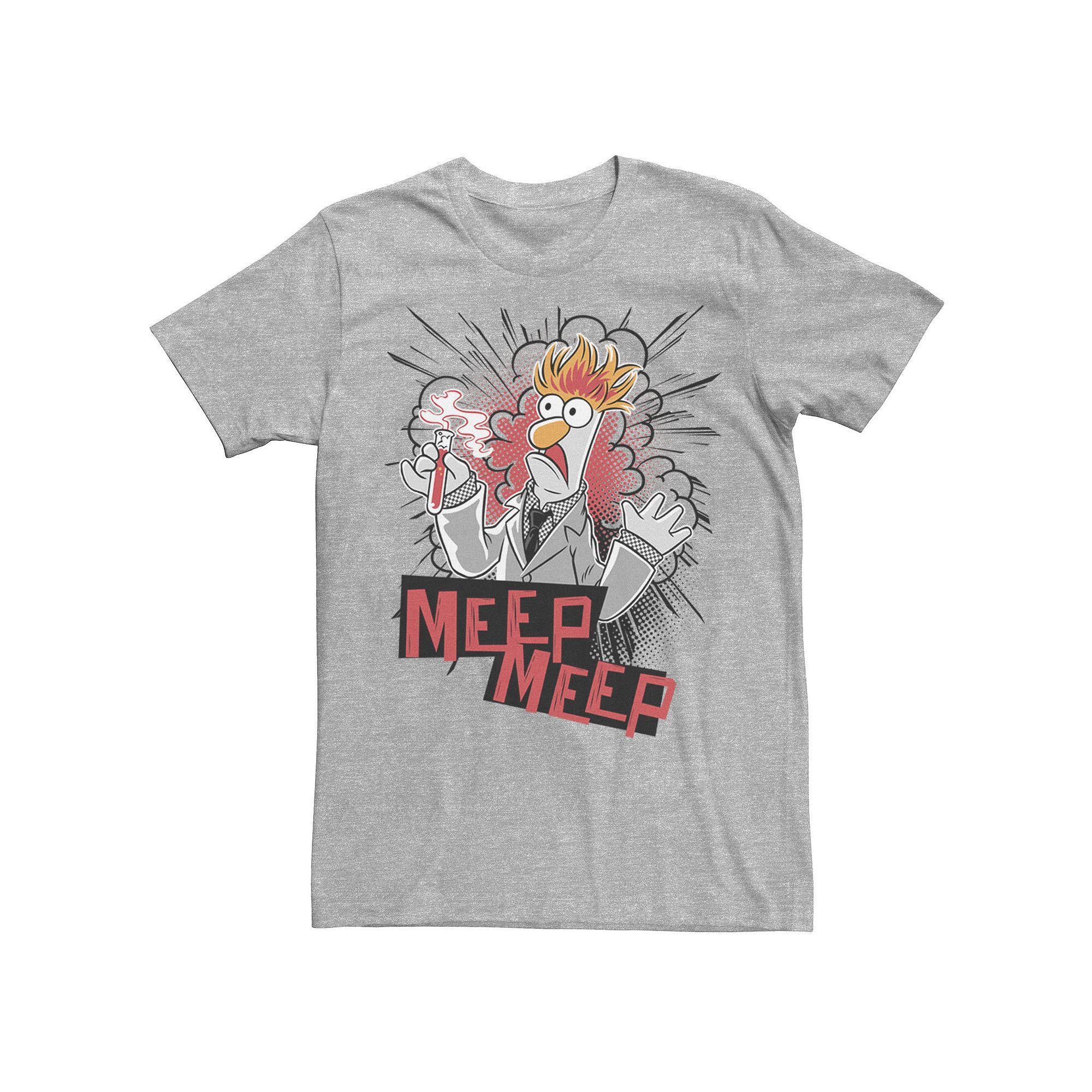 Men's Muppet Beaker Meep Comic Tee, Size: XL, Athletic Grey Product Image