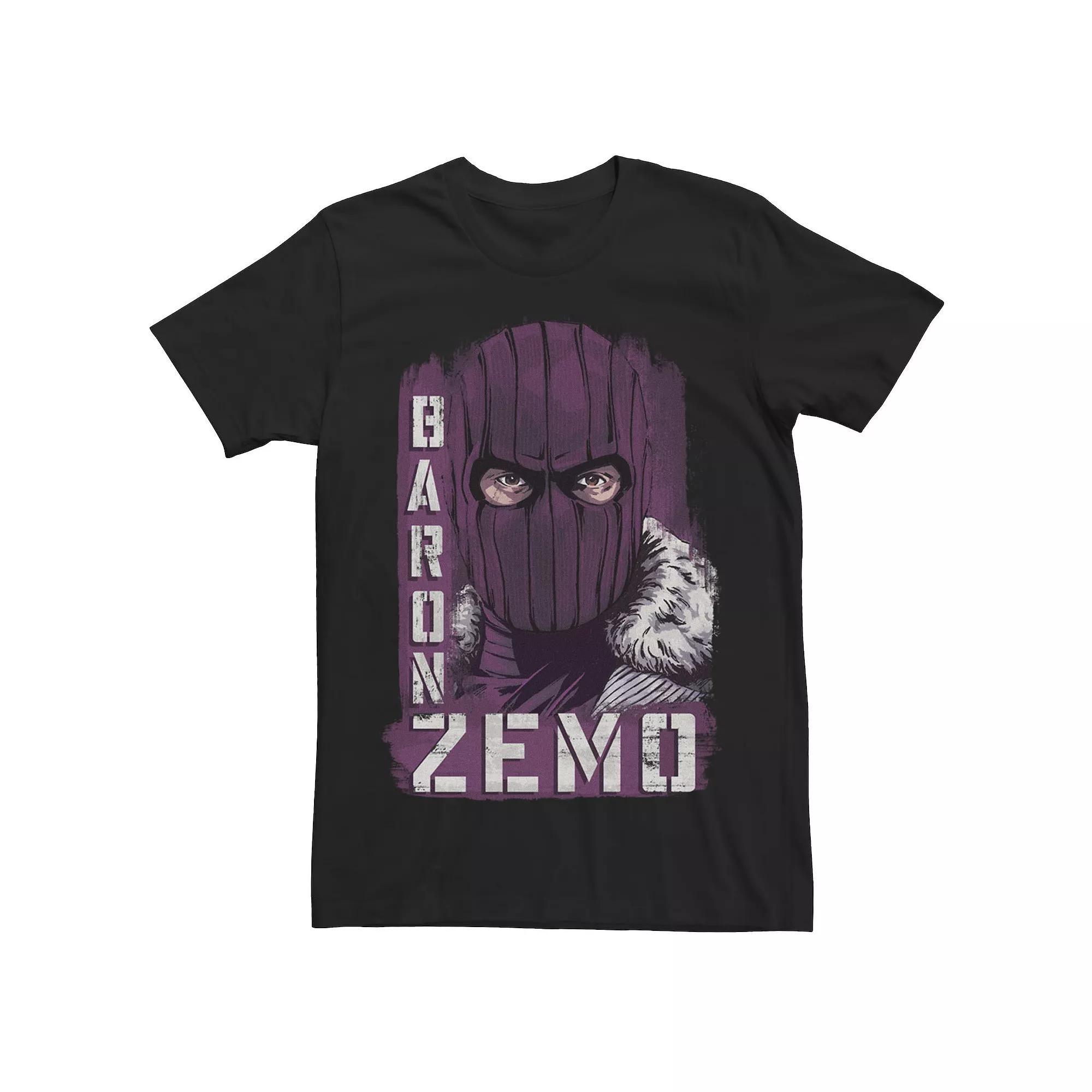 Men's Marvel The Falcon And The Winter Soldier Baron Zemo Portrait Tee, Size: Large, Black Product Image