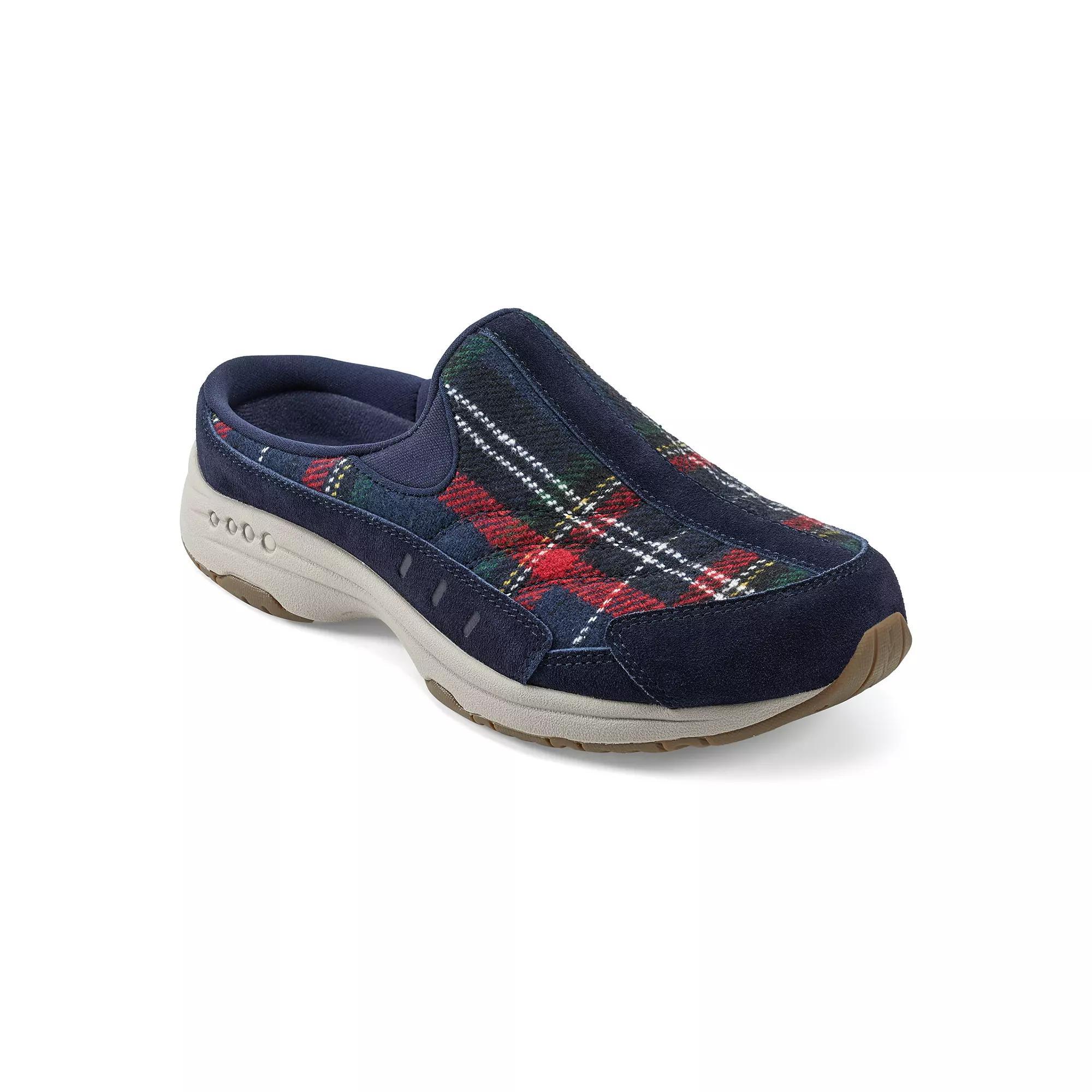 Easy Spirit Traveltime Women's Fashion Mules, Size: 5, Blue Red Plaid Team Product Image