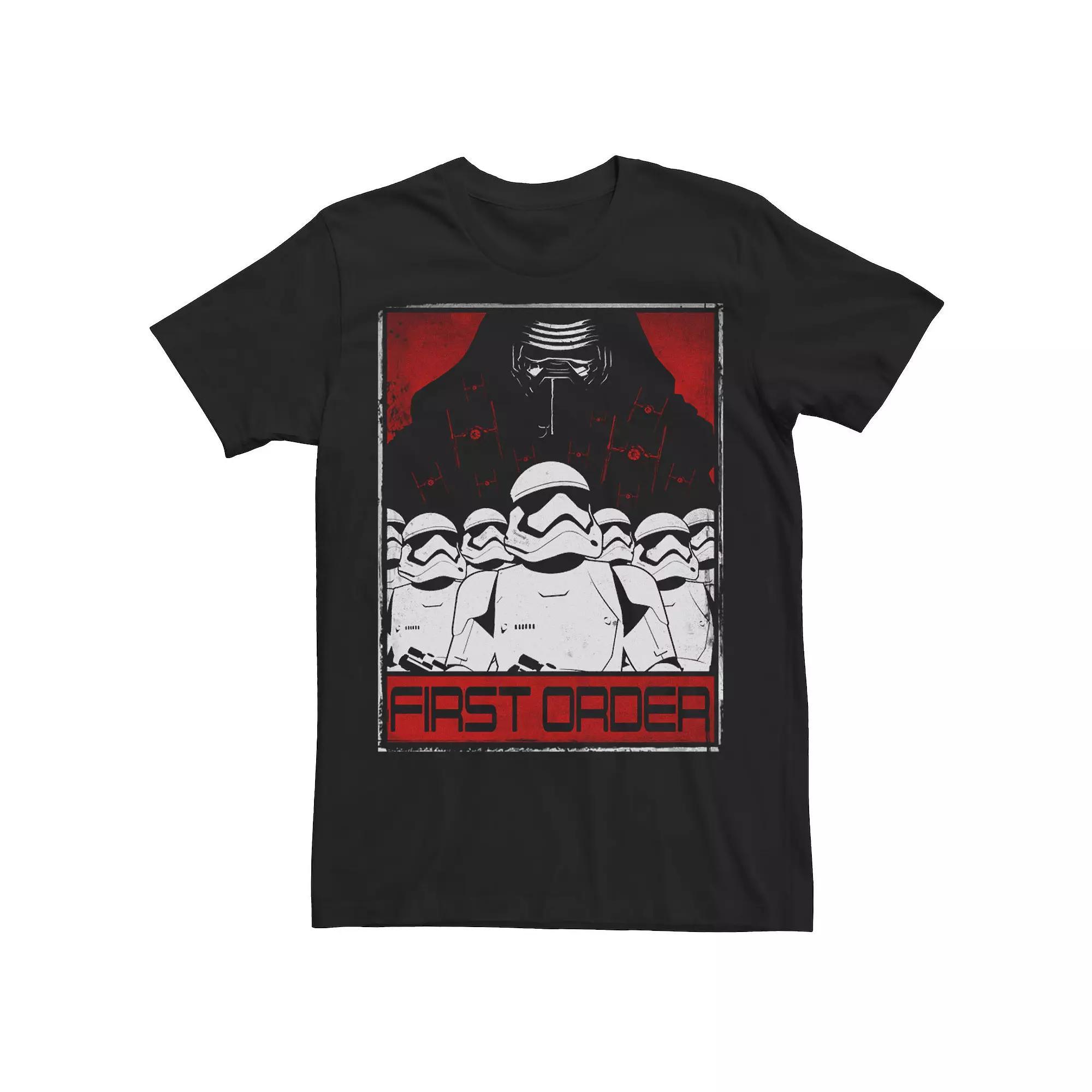 Men's Star Wars The Force Awakens Kylo Ren First Order Poster Tee, Size: Medium, Black Product Image