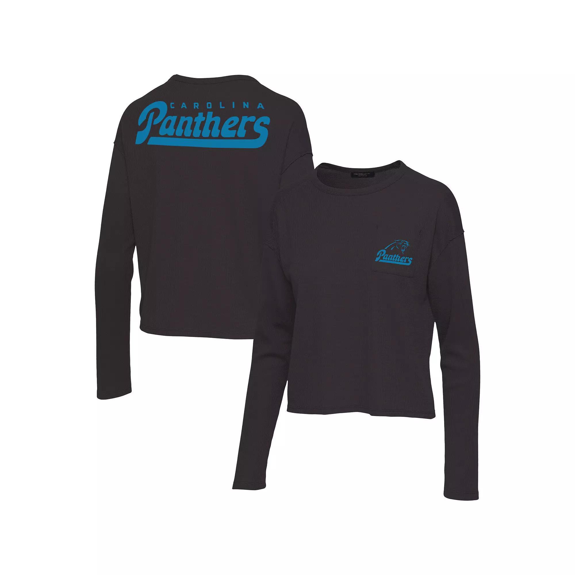 Womens Junk Food Carolina Panthers Pocket Thermal Long Sleeve T-Shirt Product Image