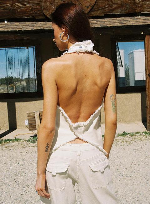 Shade Halter Top Cream Product Image