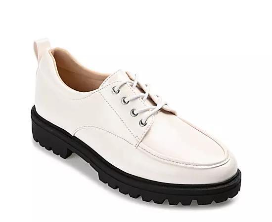 Journee Womens Tru Comfort Foam Zina Oxford Shoes Ivory Product Image