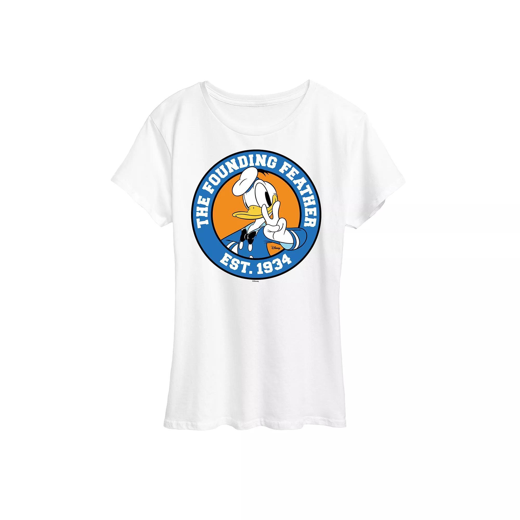 Disneys Donald Duck Womens The Founding Feather Graphic Tee Product Image