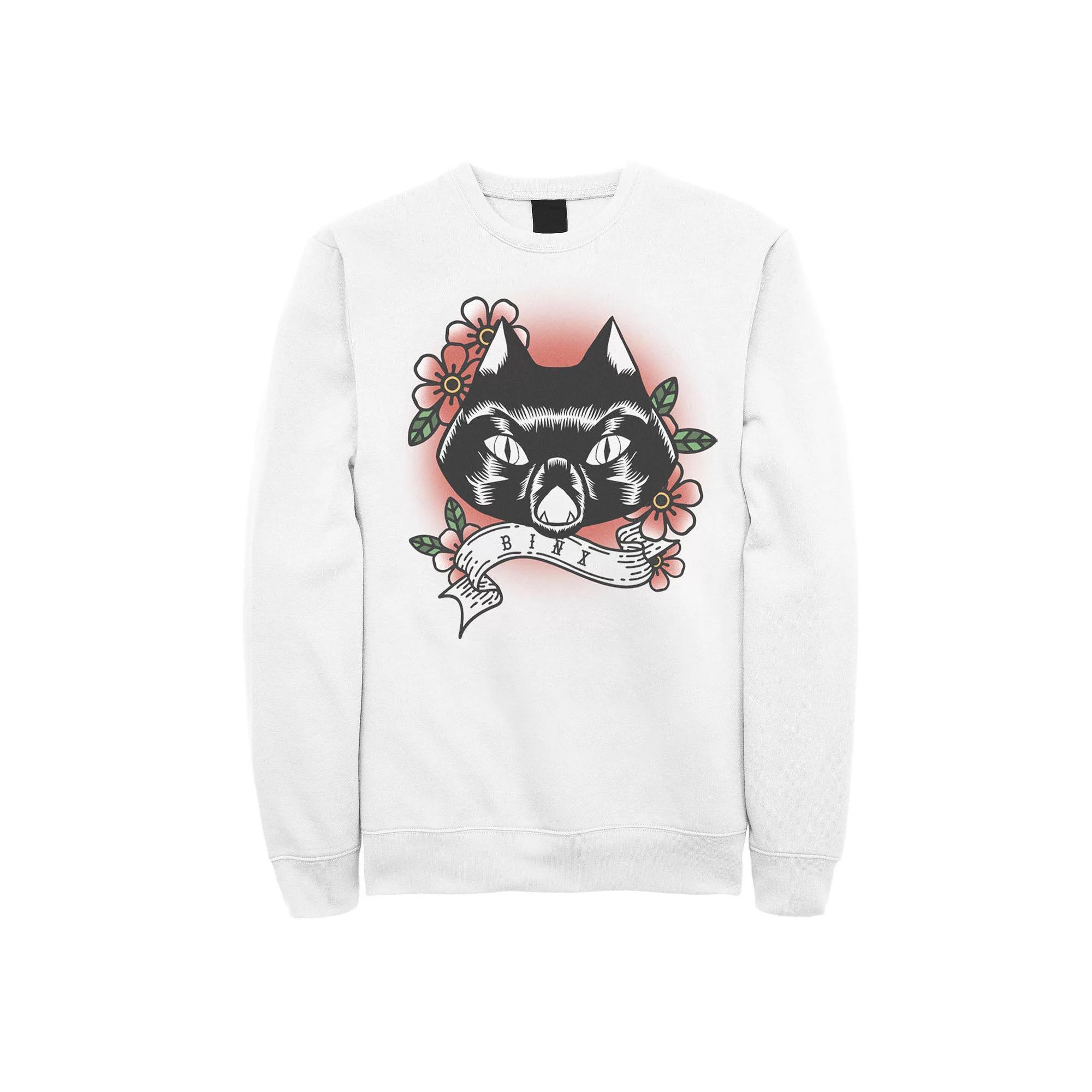 Disney's Hocus Pocus Binx Tattoo Men's Sweatshirt, Size: Large, White Product Image