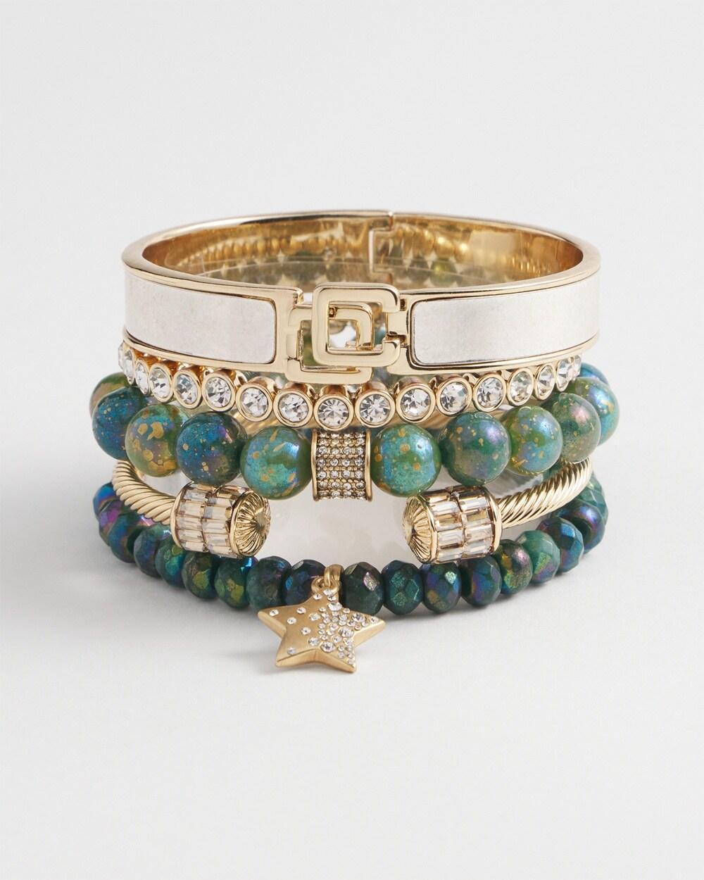 Jade Green Beaded Bracelet   Chico's - Green - Women Product Image
