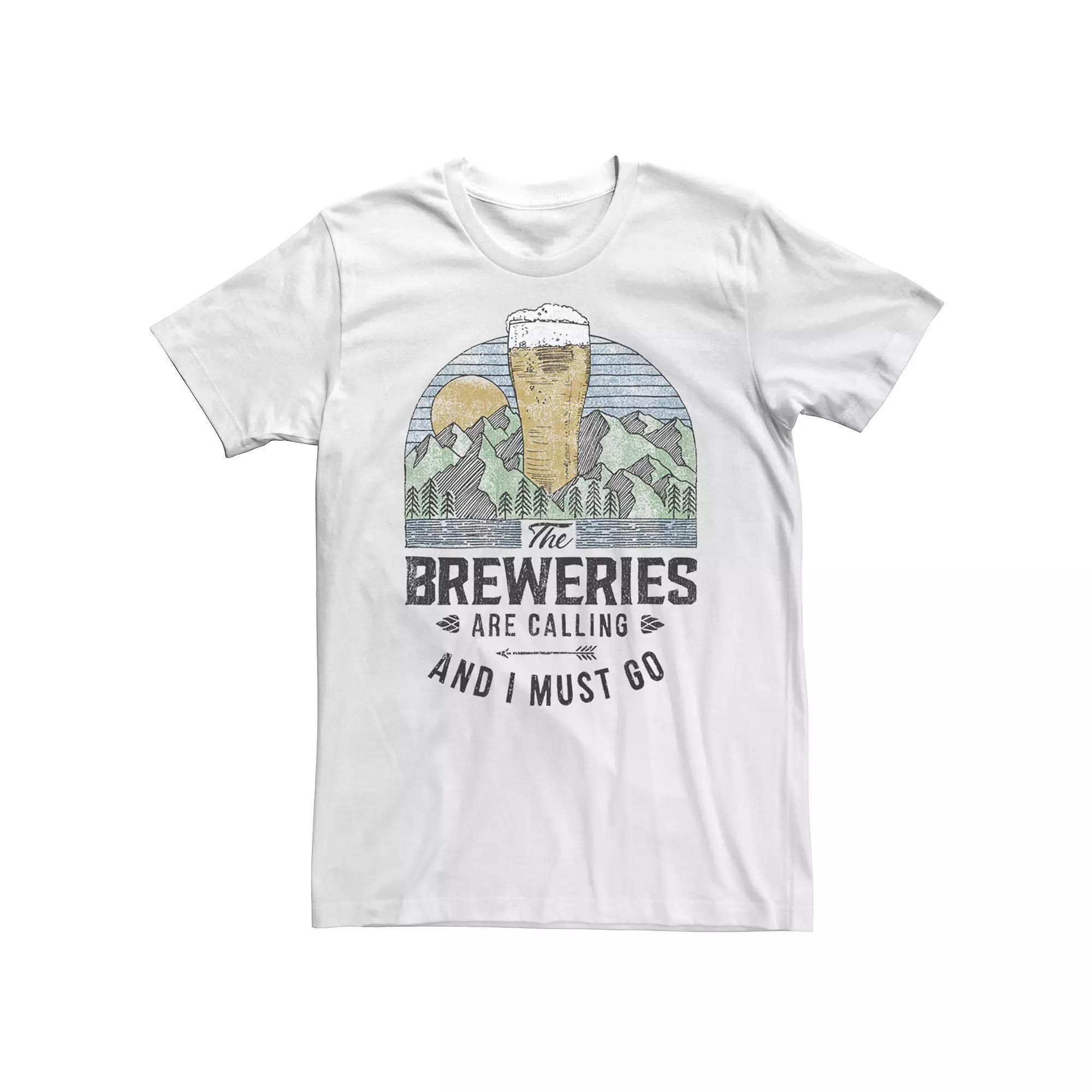 Big & Tall Breweries Destination Tee, Men's, Size: 5XL, White Product Image