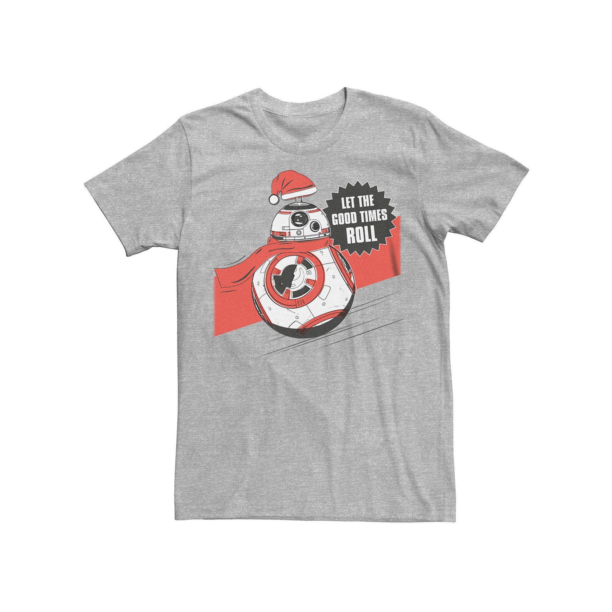 Men's Star Wars BB-8 Let The Good Times Roll Graphic Tee, Size: XL, Athletic Grey Product Image