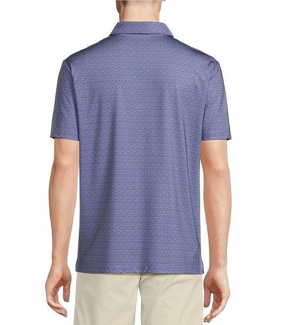 Cremieux Blue Label Performance Stretch Fish Print Short Sleeve Polo Shirt Product Image
