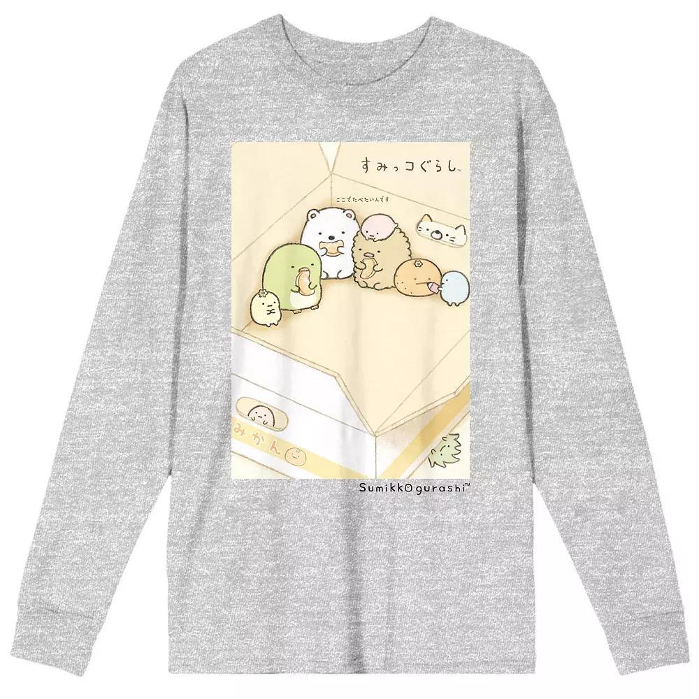 Mens Sumikko Gurashi Cute Corner Long Sleeve Graphic Tee Product Image