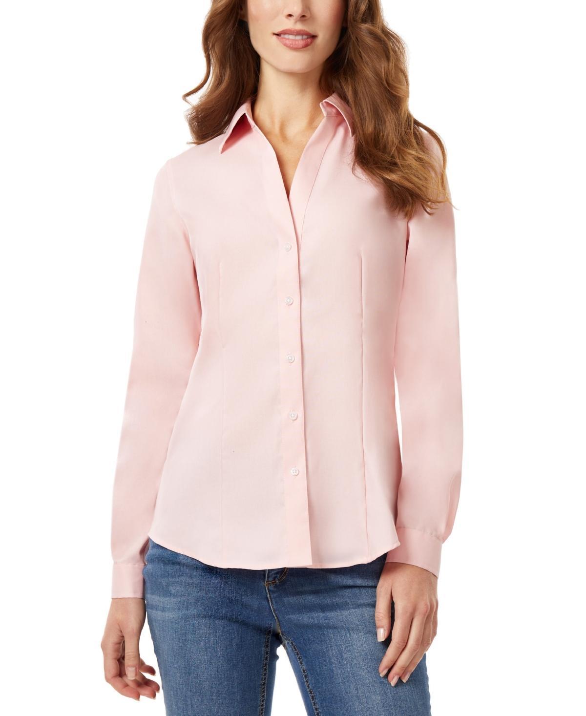 Jones New York Womens Easy Care Button Up Long Sleeve Blouse Product Image
