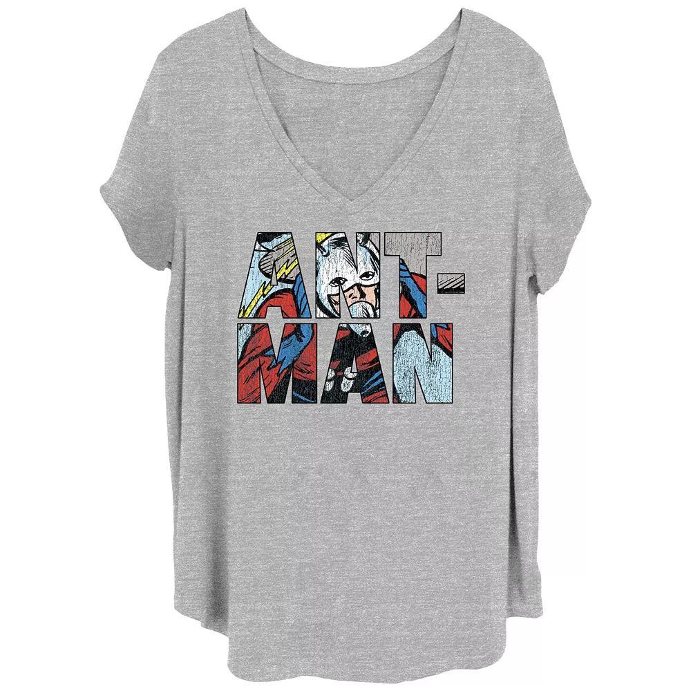 Juniors' Plus Size Ant-Man Comic Filled Logo Graphic Tee, Girl's, Size: 4XL, Grey Gray Product Image