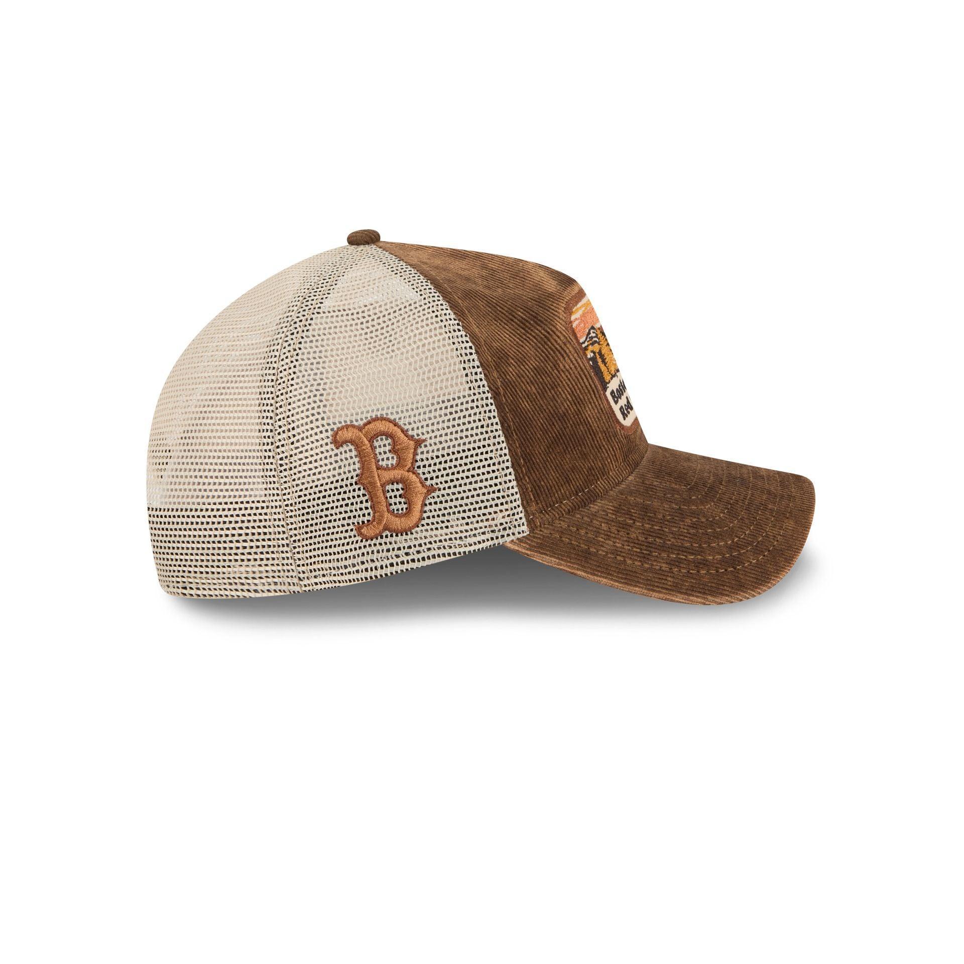 Boston Red Sox Vintage Landscape Brown 9TWENTY A-Frame Trucker Hat Male Product Image