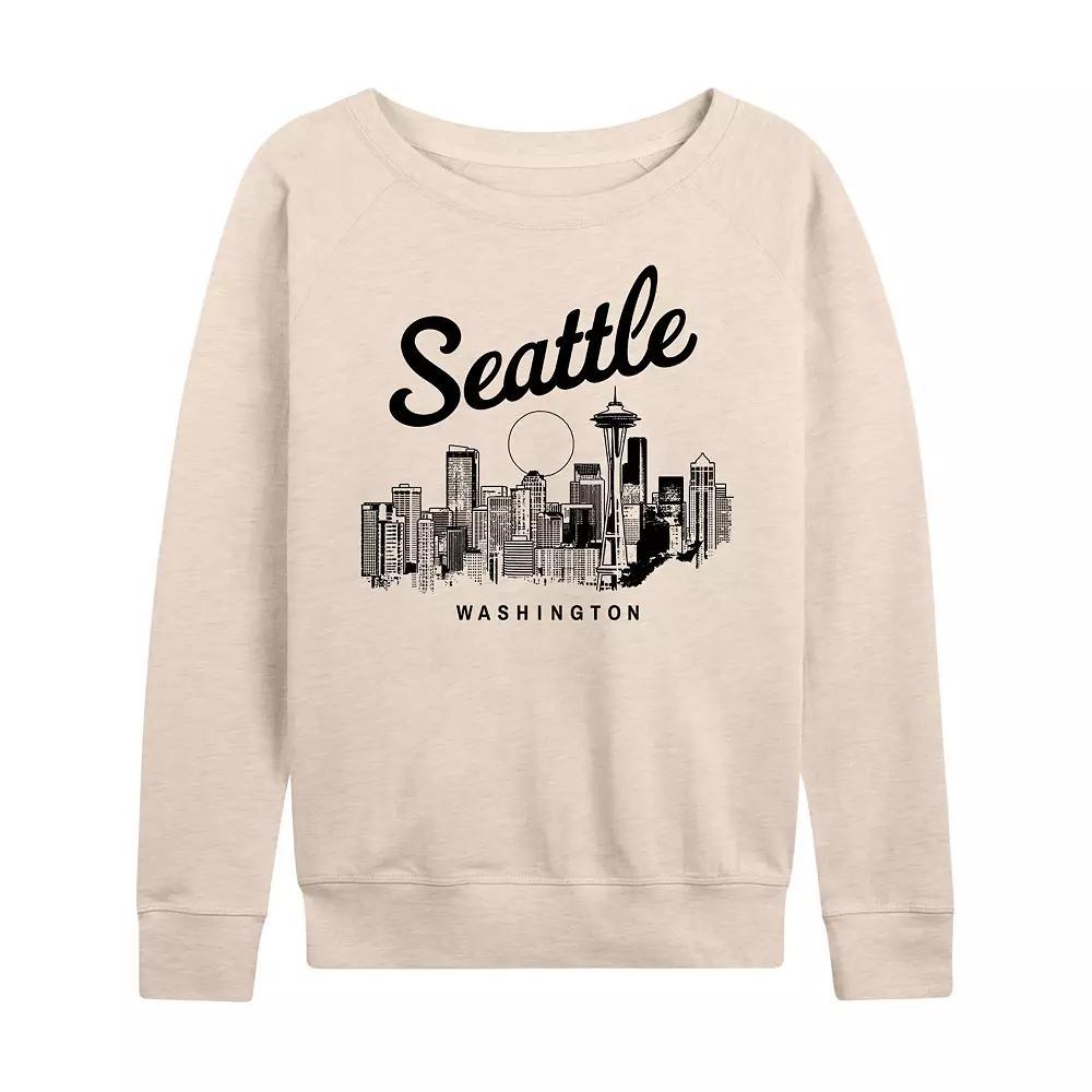 Womens Seattle Washington French Terry Long Sleeve Tee, Girls Product Image