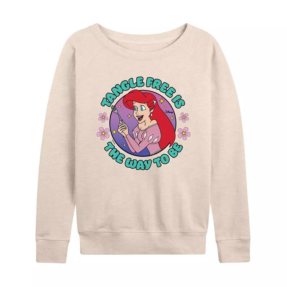 Disneys The Little Mermaid Ariel Womens Tangle Free French Terry Long Sleeve Tee, Girls Product Image