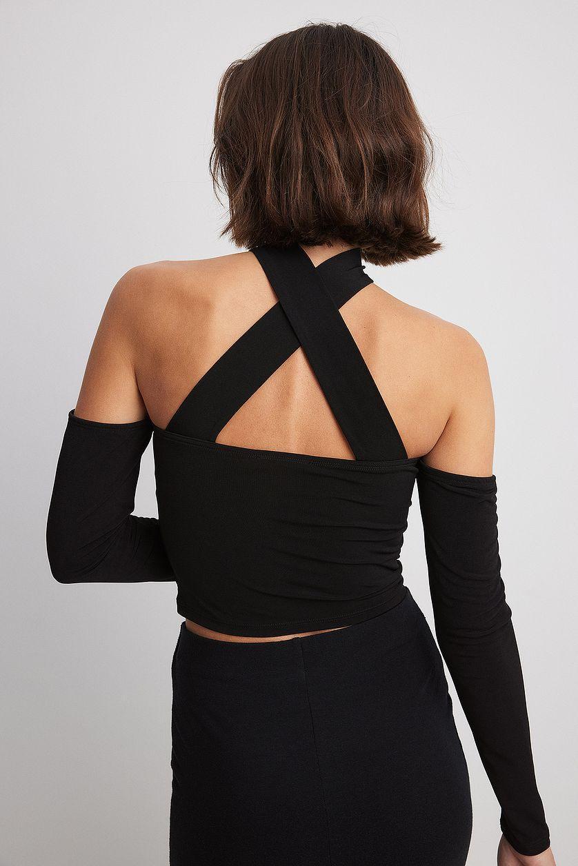Choker Detail Off Shoulder Top Product Image