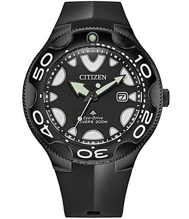 Citizen Mens Eco-Drive Promaster Dive Orca Stainless Steel Blue Rubber Strap Dive Watch Product Image