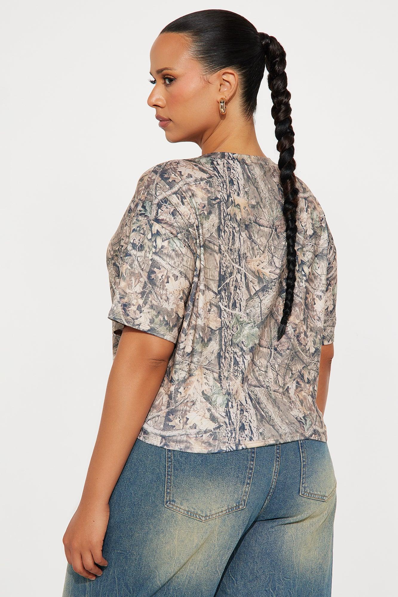 76 Camo Cropped Tee - Camouflage Product Image