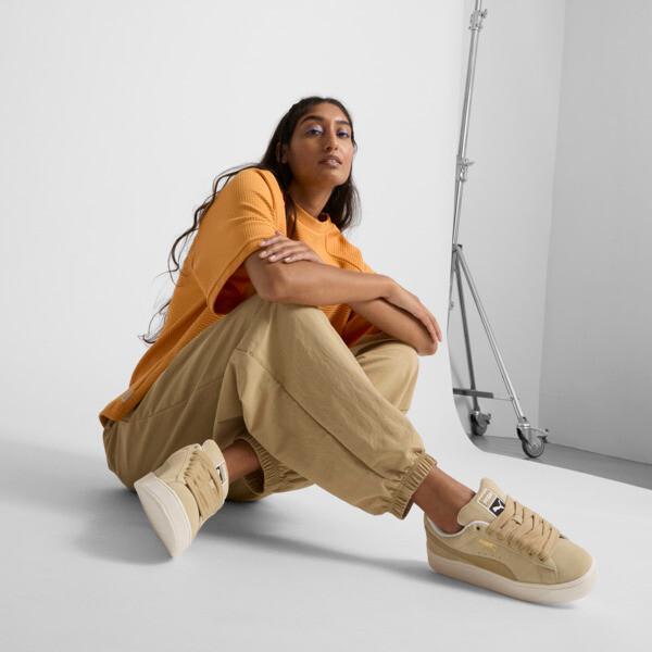 PUMA Suede XL Women's Sneakers in Putty/Warm White Product Image