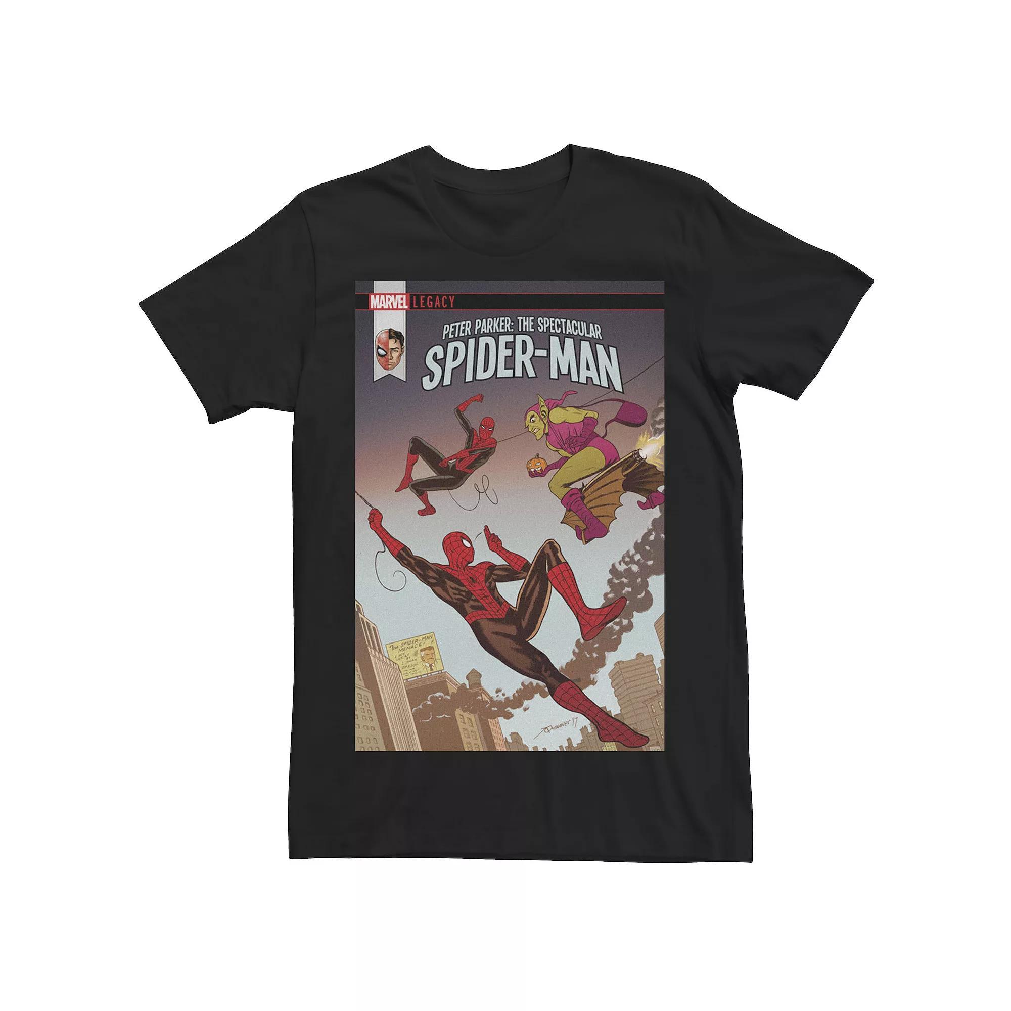 Mens Marvel Spider-Man Double Comic Cover Tee Product Image