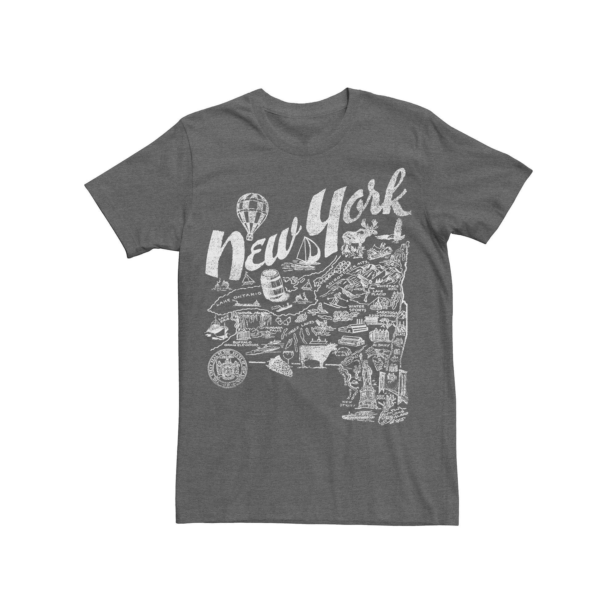 Men's New York State Of Mind Graphic Tee, Size: Medium, Grey Heather Product Image