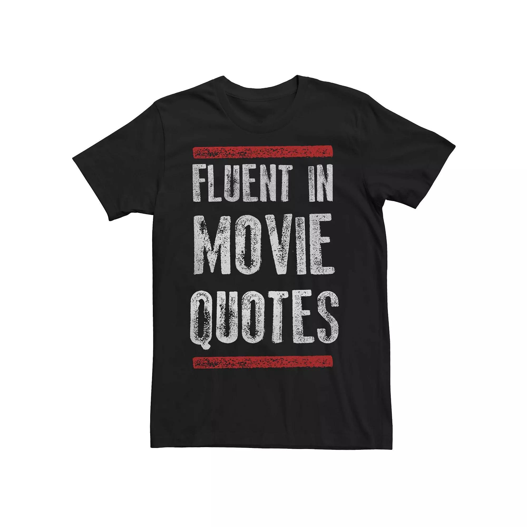 Men's Fluent In Movies Quotes Graphic Tee, Size: Large, Black Product Image