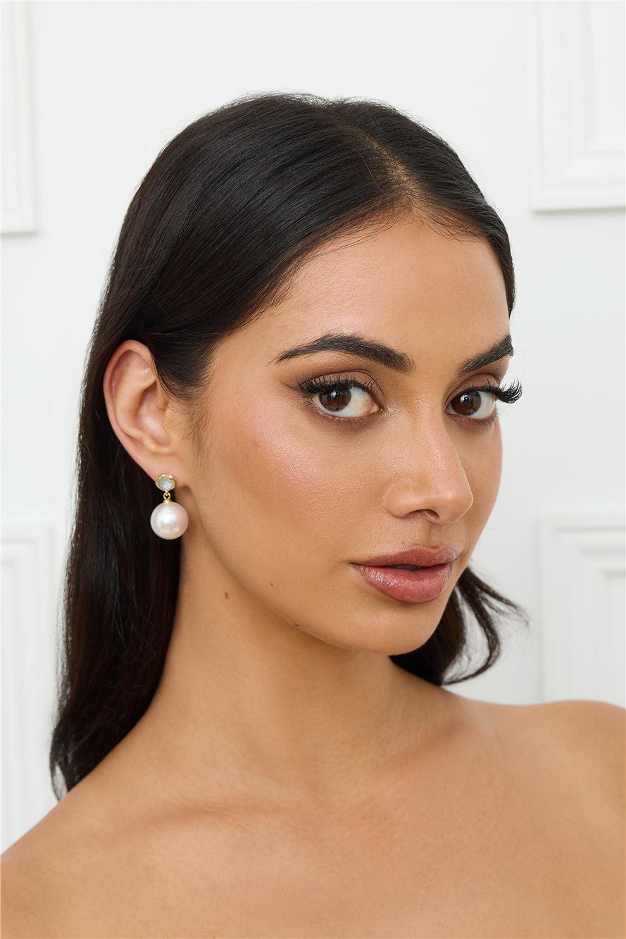 Ocean Water Earrings Gold Product Image