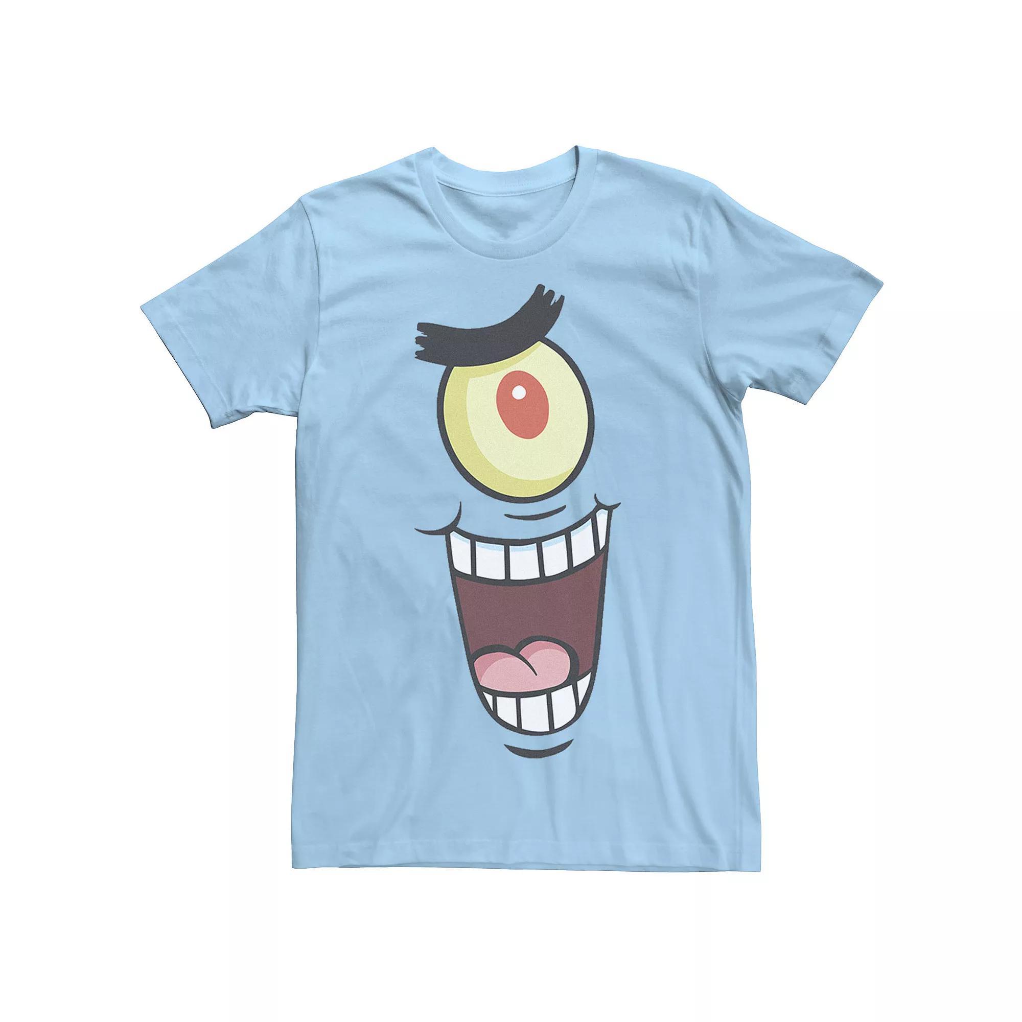 Men's Spongebob Plankton Face Costume Tee, Size: XXL, Light Blue Product Image