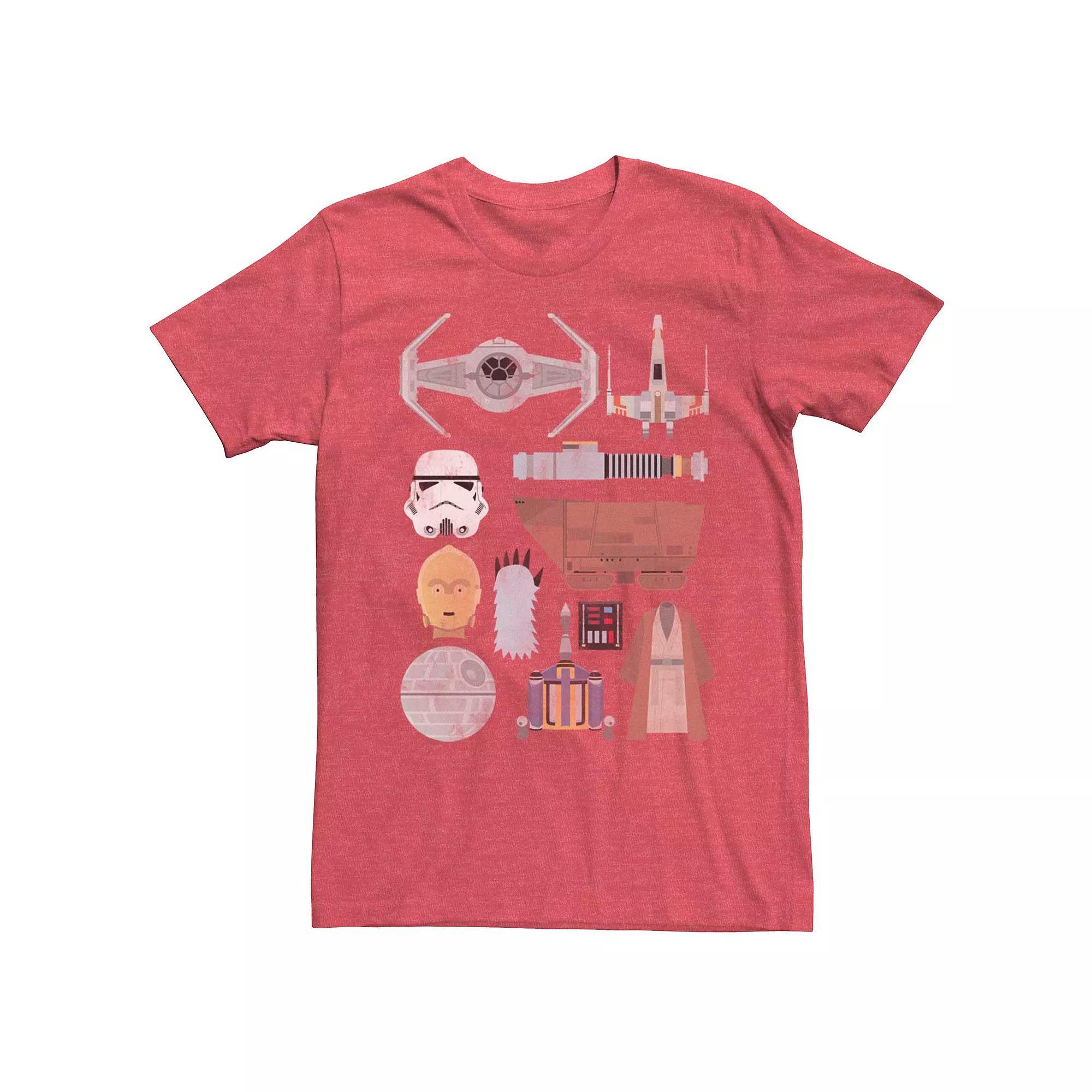 Men's Star Wars R2-D2 Connect The Dots Line Art Tee, Size: Small, Royal Grey Product Image